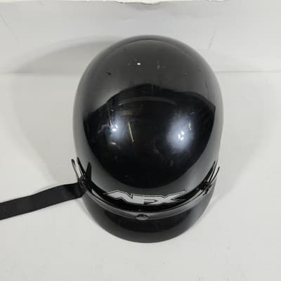 AFX FX-68 Dot Motorcycle Half Helmet Black Size Small - Thumbnail 2