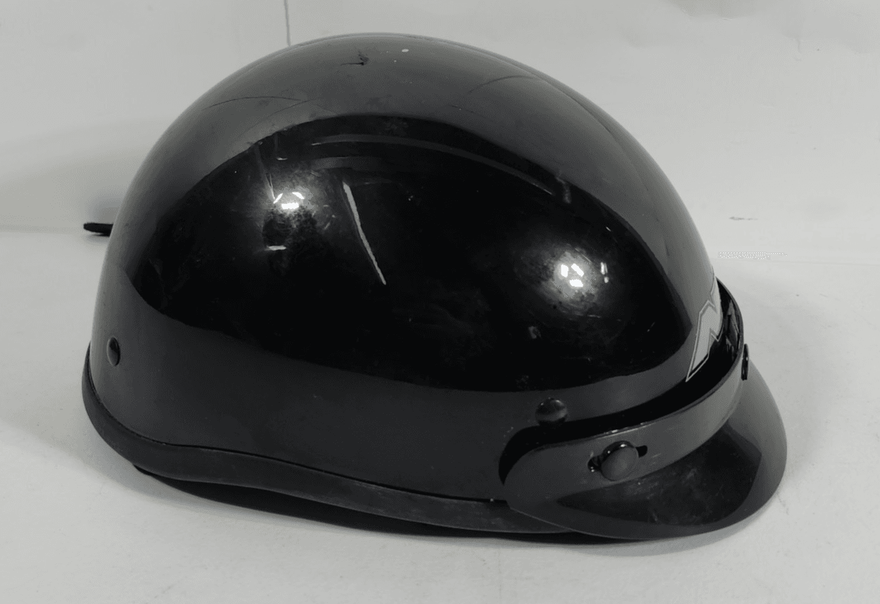 AFX FX-68 Dot Motorcycle Half Helmet Black Size Small - Thumbnail 6