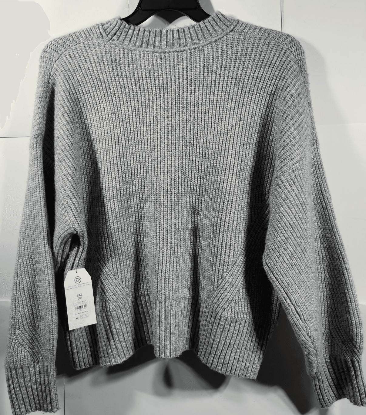 Time and Tru Women's XXL Sweater Gray Long Sleeve Pullover NEW - Thumbnail 4