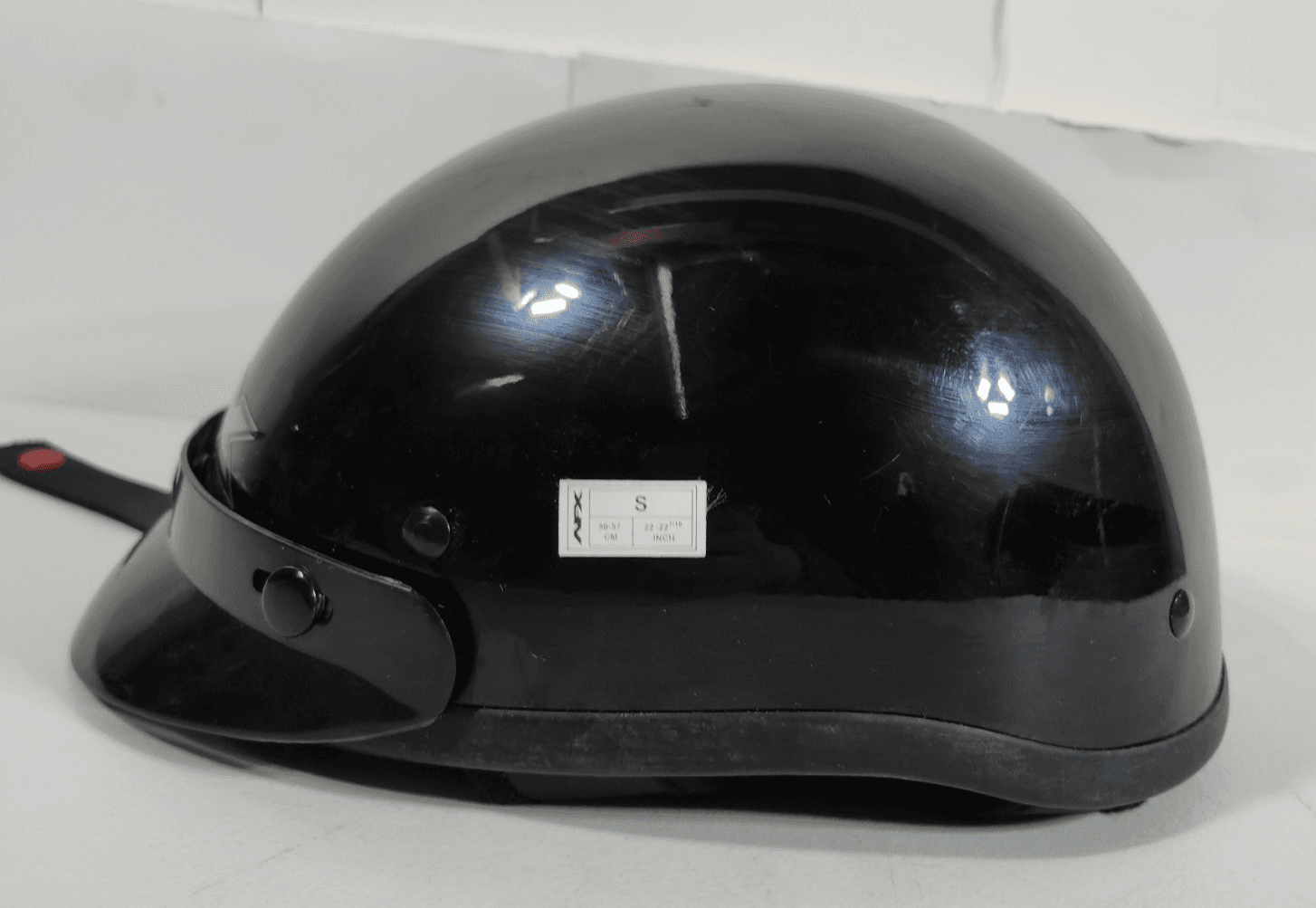 AFX FX-68 Dot Motorcycle Half Helmet Black Size Small - Thumbnail 3