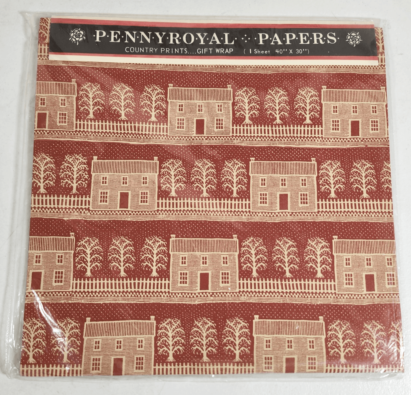 Sheets of Vintage Gift Wrapping Paper Pennyroyal 2 Packs 40" X 30" NEW - Thumbnail 2