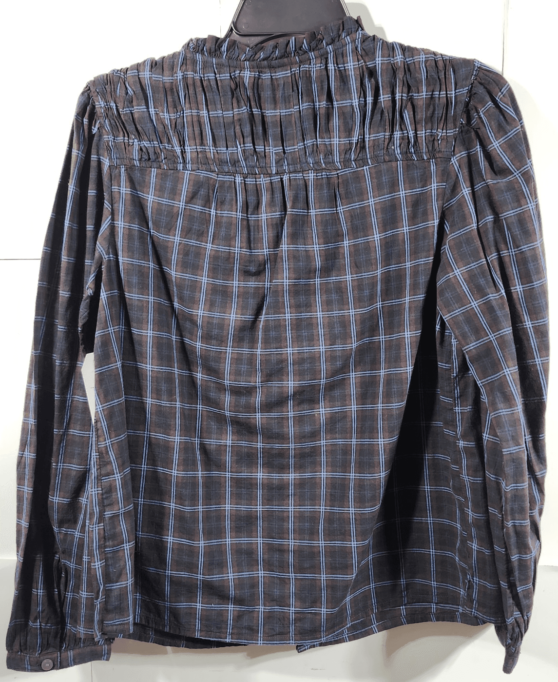 Time and Tru Women's M Tie Front Peplum Top with Short Puff Sleeves NEW - Thumbnail 4