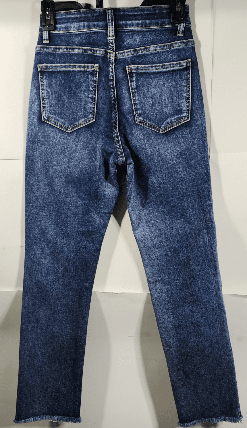 Coco + Carmen Jeans Women's Small Blue Denim Distressed Raw Hem - Thumbnail 4