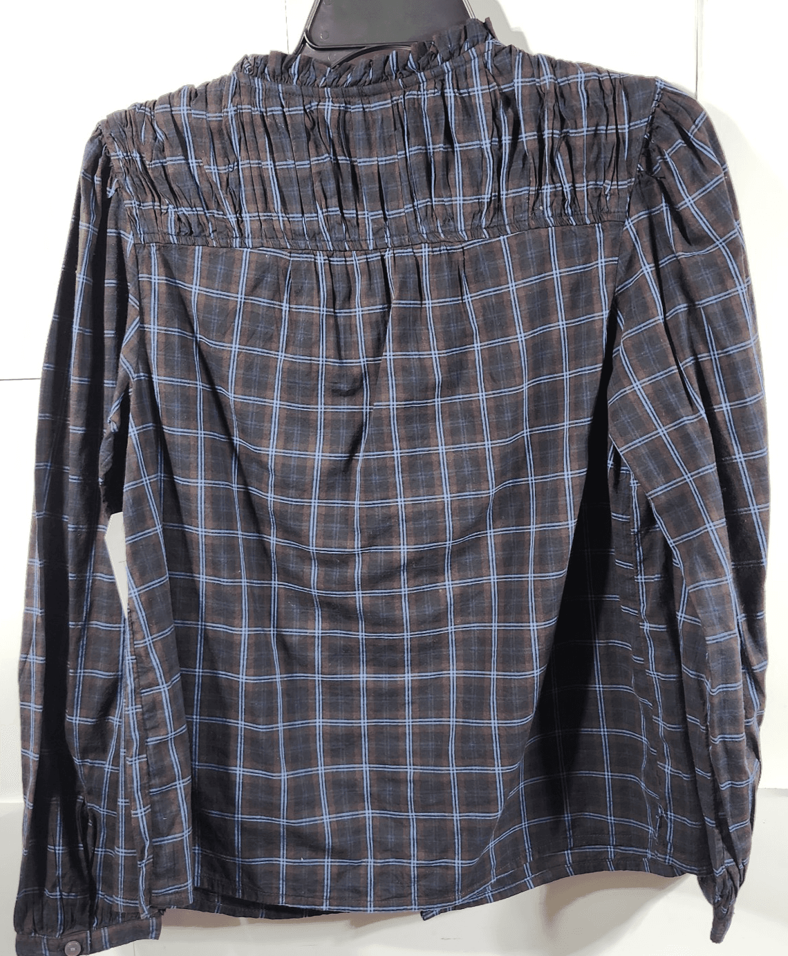 Time and Tru Women's M Tie Front Peplum Top with Short Puff Sleeves NEW - Thumbnail 6