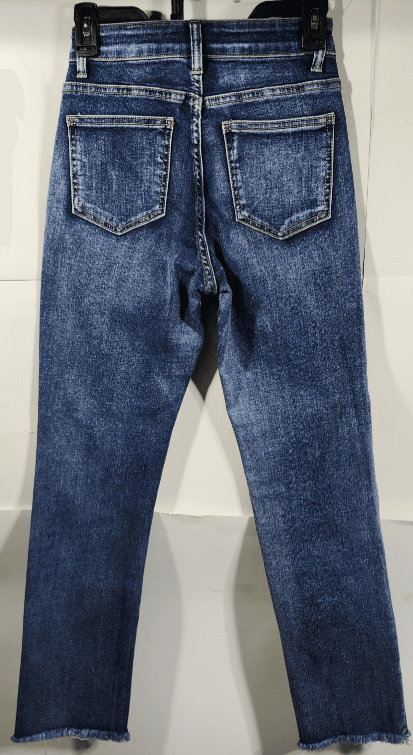 Coco + Carmen Jeans Women's Small Blue Denim Distressed Raw Hem - Thumbnail 6