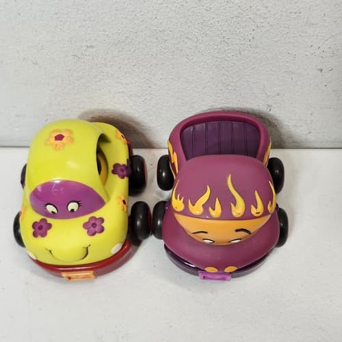 2 My B Toys Flowery Car Taxi Pull Back Wind Up Pre-School Toddler - Thumbnail 2