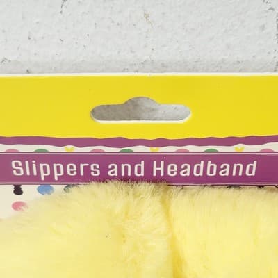 Peeps Slippers & Headband Yellow Child Size Medium 13-1 NEW - Thumbnail 4