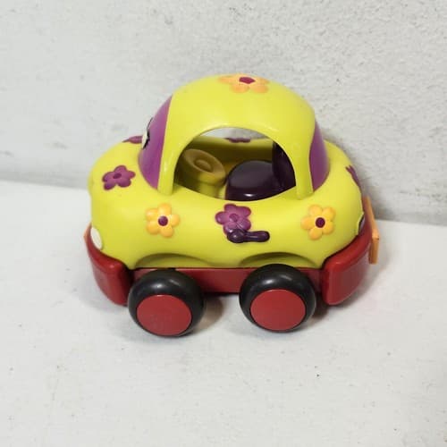 2 My B Toys Flowery Car Taxi Pull Back Wind Up Pre-School Toddler - Thumbnail 3