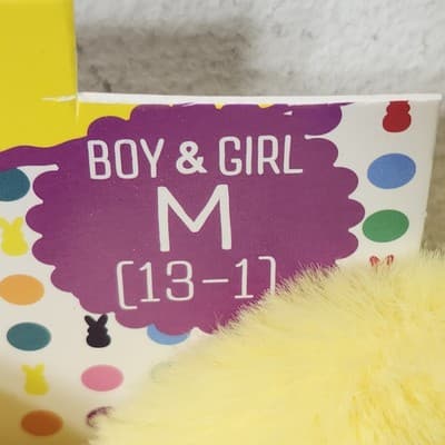 Peeps Slippers & Headband Yellow Child Size Medium 13-1 NEW - Thumbnail 3