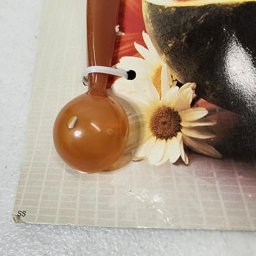 Vintage Fruit Scoop Orange Plastic Kitchen Utensil NEW - Thumbnail 3