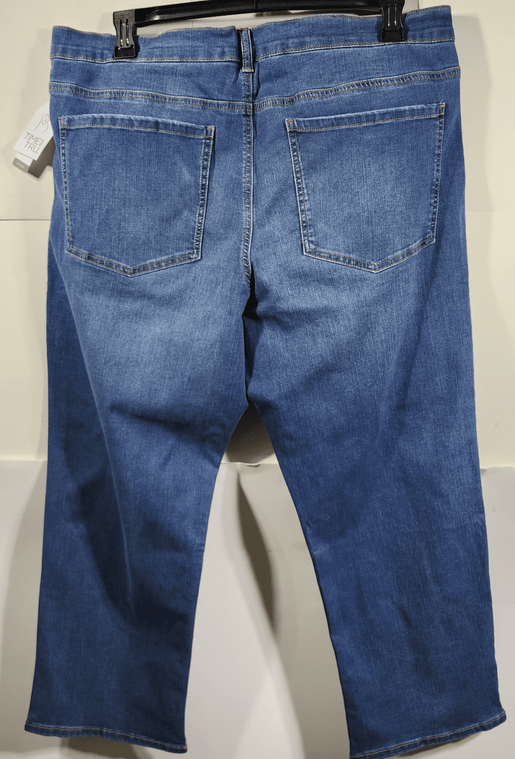 Time & Tru Women's XXL Maternity Jeans Straight Leg Blue Denim Stretch Pants NEW - Thumbnail 6