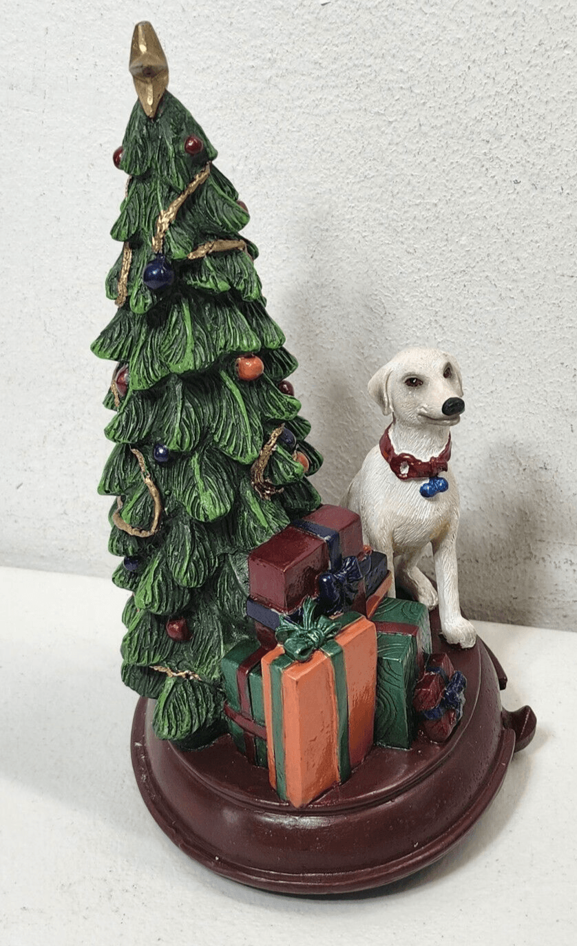 Seasonal Elements Christmas Tree Statue With Dog & Presents Home Decor - Thumbnail 6