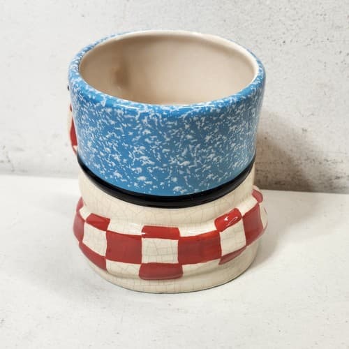 Hallmark Mitford Percy Snowman Ceramic Coffee Mug Cocoa Checkered Christmas - Thumbnail 7