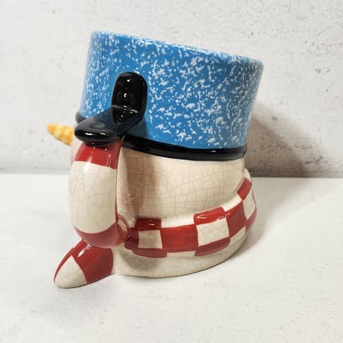 Hallmark Mitford Percy Snowman Ceramic Coffee Mug Cocoa Checkered Christmas - Thumbnail 5