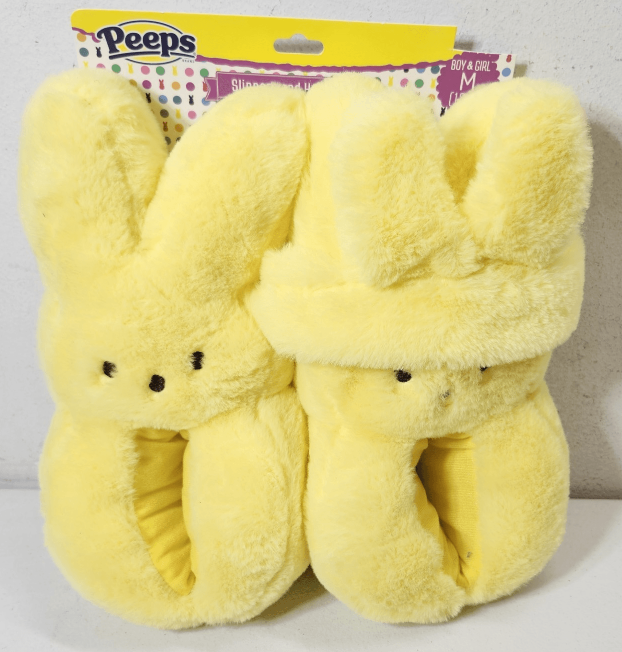 Peeps Slippers & Headband Yellow Child Size Medium 13-1 NEW - Thumbnail 2