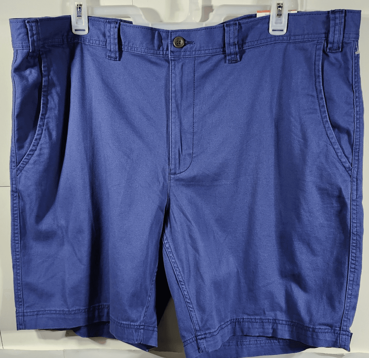 St Johns Bay Comfort Stretch Chino Shorts Mens 48 Big Blue NEW - Thumbnail 5