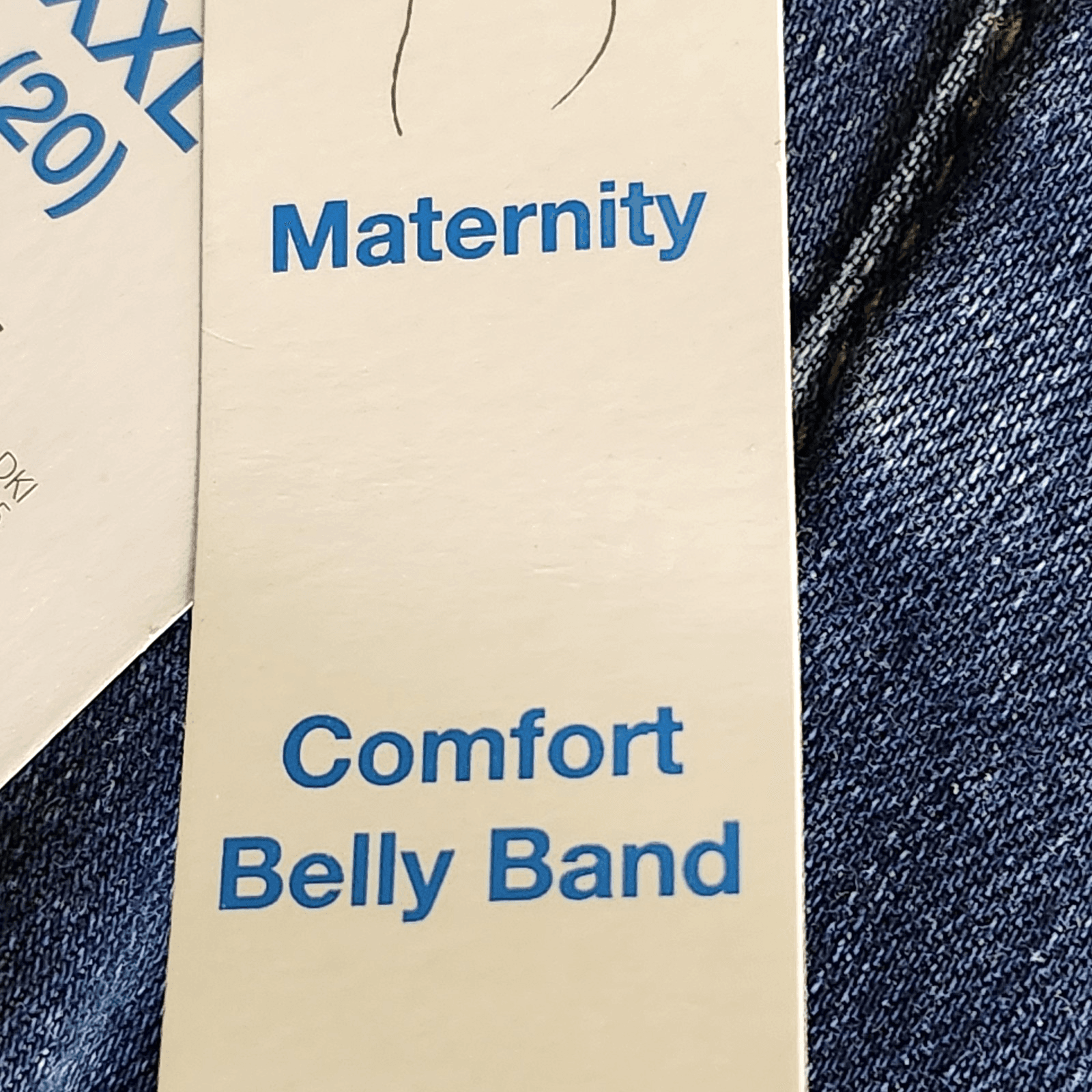 Time & Tru Women's XXL Maternity Jeans Straight Leg Blue Denim Stretch Pants NEW - Thumbnail 7