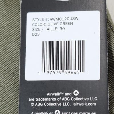 Airwalk Men's Cargo Shorts Size 30 Green 100% Cotton Side Pockets NEW - Thumbnail 7
