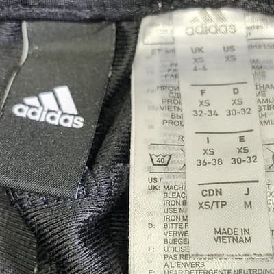 Adidas Pants Women's XS Black Track White 3 Stripe Athletic Training - Thumbnail 7