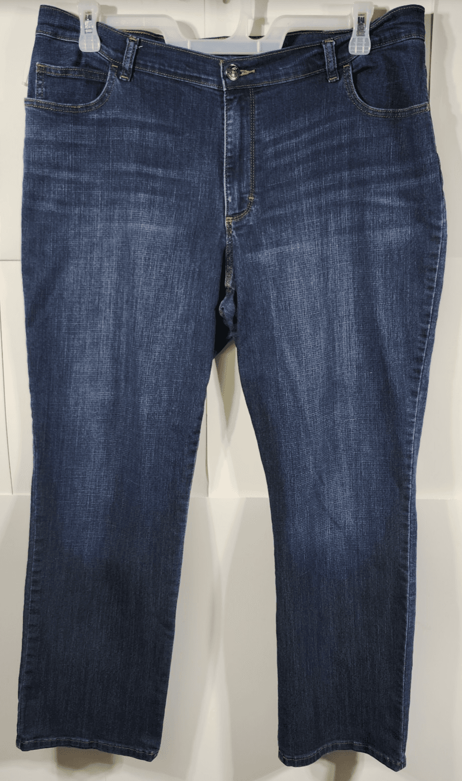 Lee Jeans Relaxed Fit Straight Leg Women’s Size 18 Short Blue Denim Mom Pants