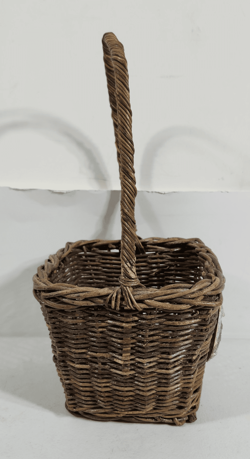 Vintage Rustic Basket Woven Wicker Ceramic Heart Farmhouse Cottage Shabby Chic - Thumbnail 6
