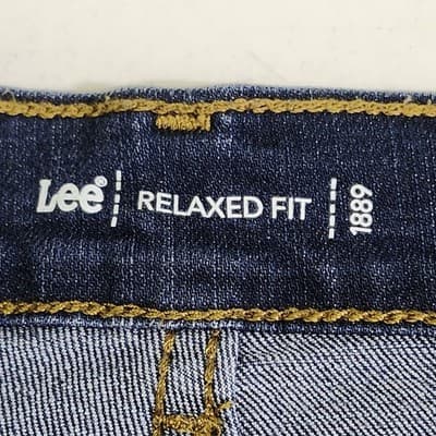 Lee Jeans Relaxed Fit Straight Leg Women’s Size 18 Short Blue Denim Mom Pants - Thumbnail 7
