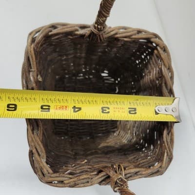 Vintage Rustic Basket Woven Wicker Ceramic Heart Farmhouse Cottage Shabby Chic - Thumbnail 11