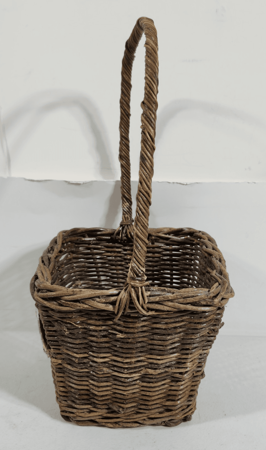 Vintage Rustic Basket Woven Wicker Ceramic Heart Farmhouse Cottage Shabby Chic - Thumbnail 4