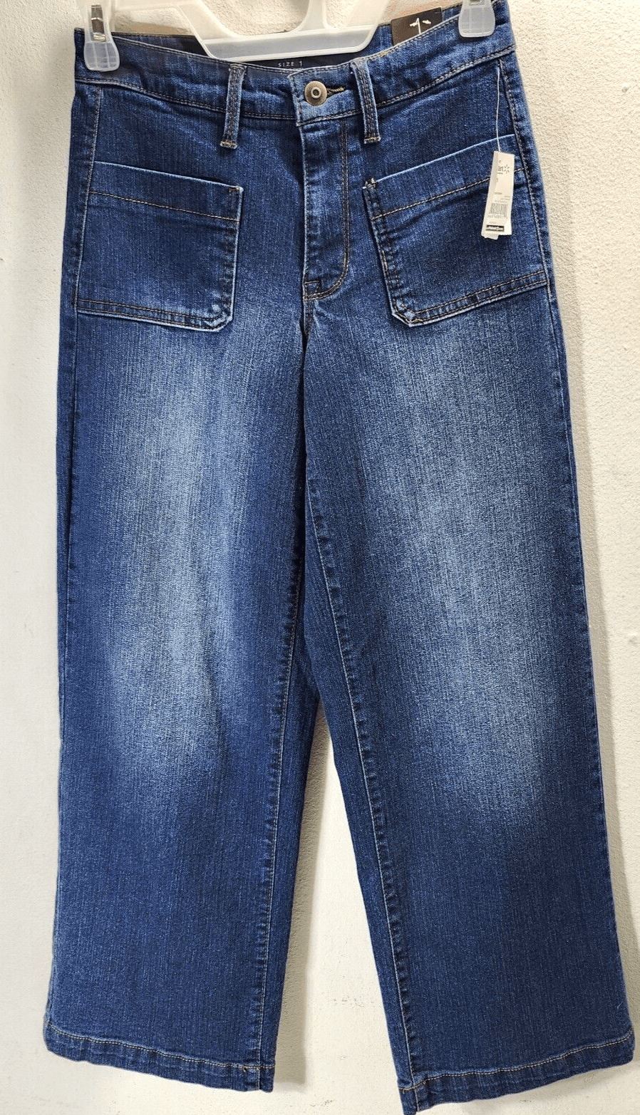 Energie Women's Jeans Size 1 Wide Leg Blue Denim Pants NEW