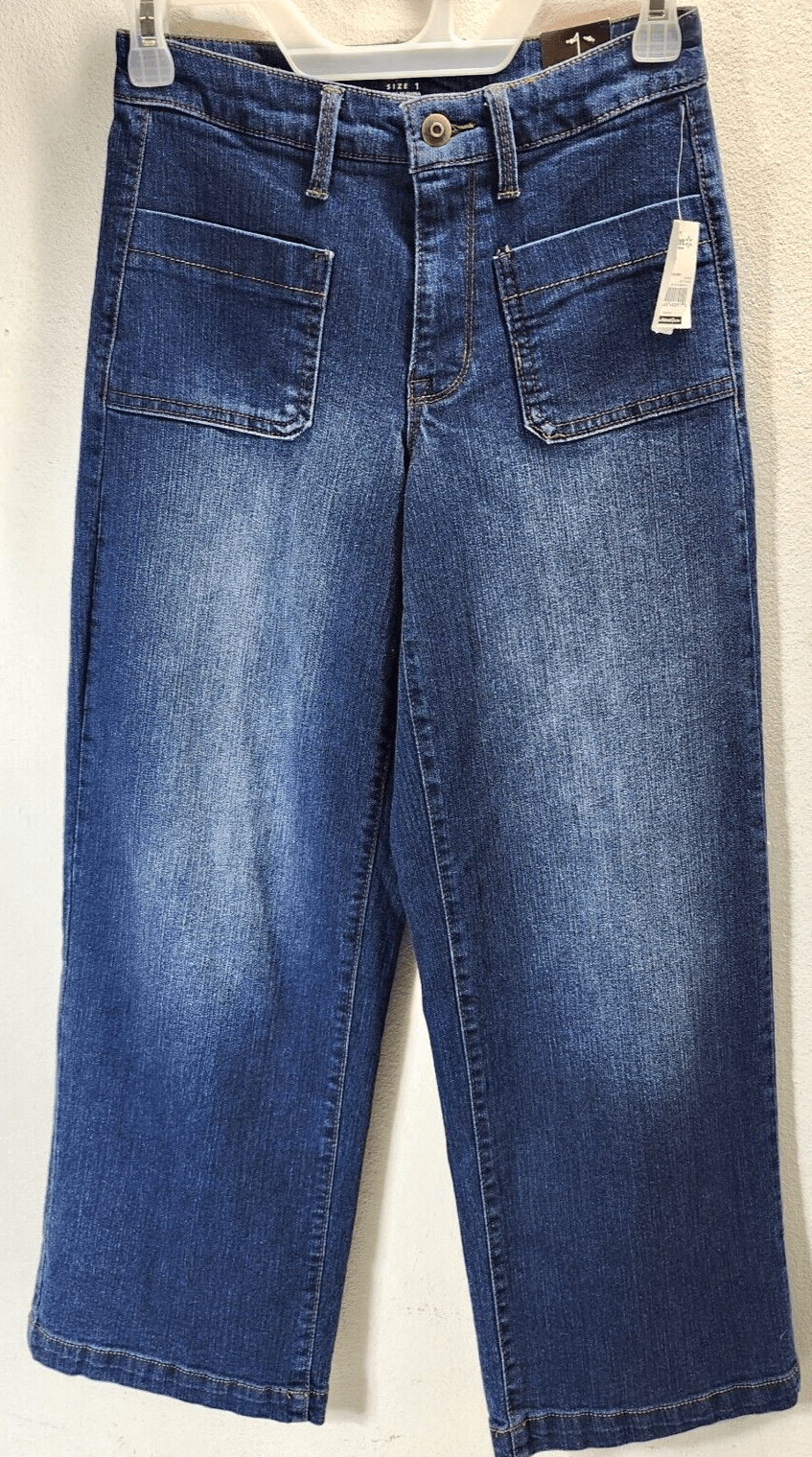 Energie Women's Jeans Size 1 Wide Leg Blue Denim Pants NEW - Thumbnail 5