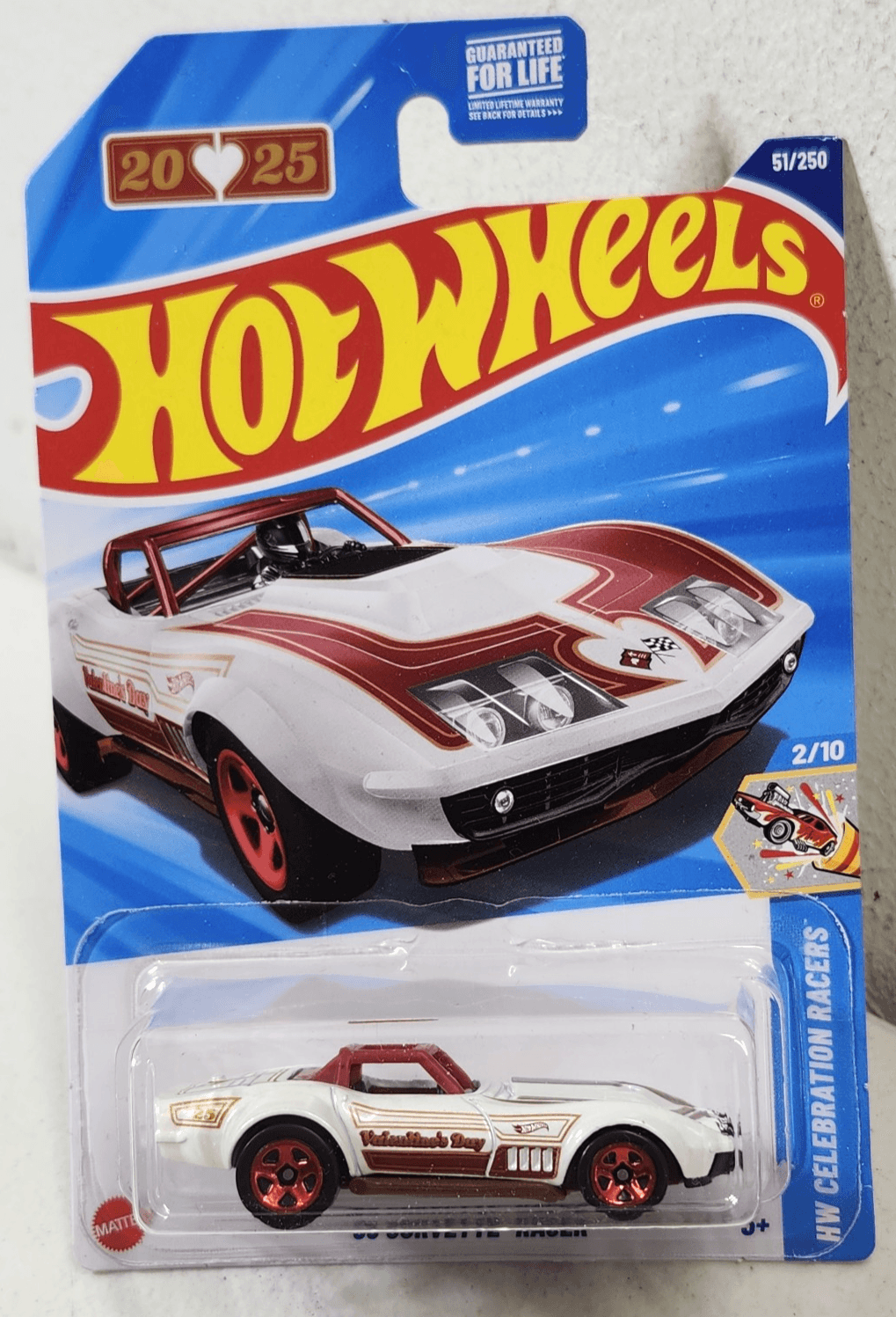 Hot Wheels '69 Corvette Racer Valentines Day Car HW Celebration Racers NEW