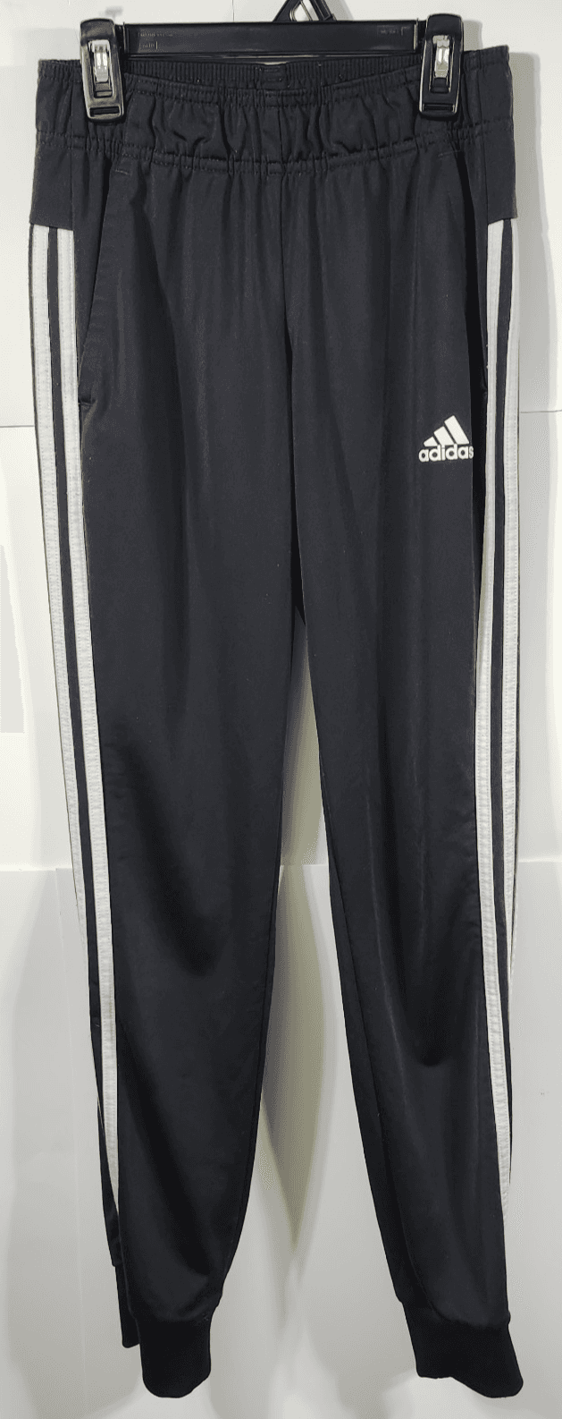 Adidas Pants Women's XS Black Track White 3 Stripe Athletic Training - Thumbnail 5