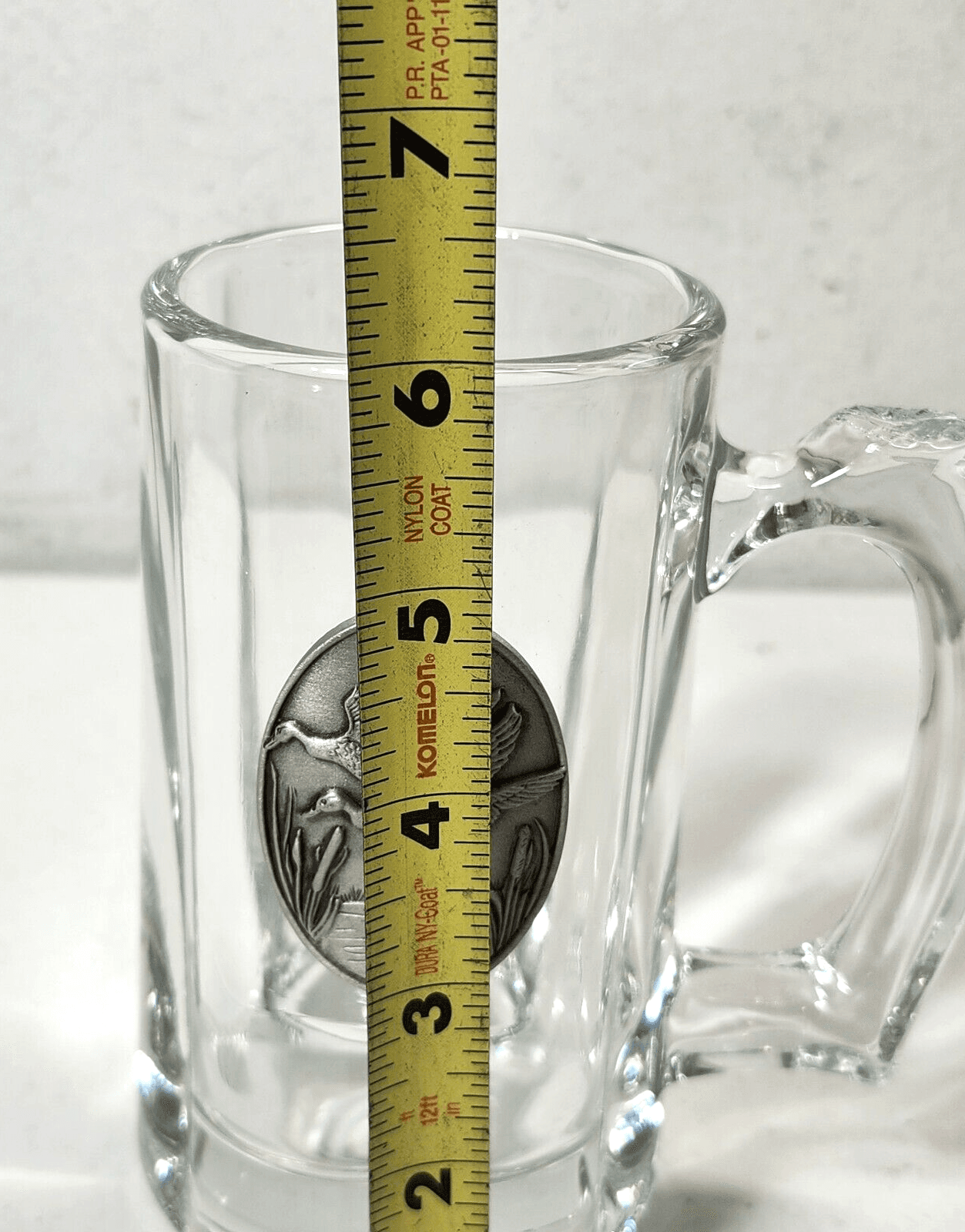 Fort Glass Beer Mug With Pewter Duck Badge Drinking Cup With Box - Thumbnail 11