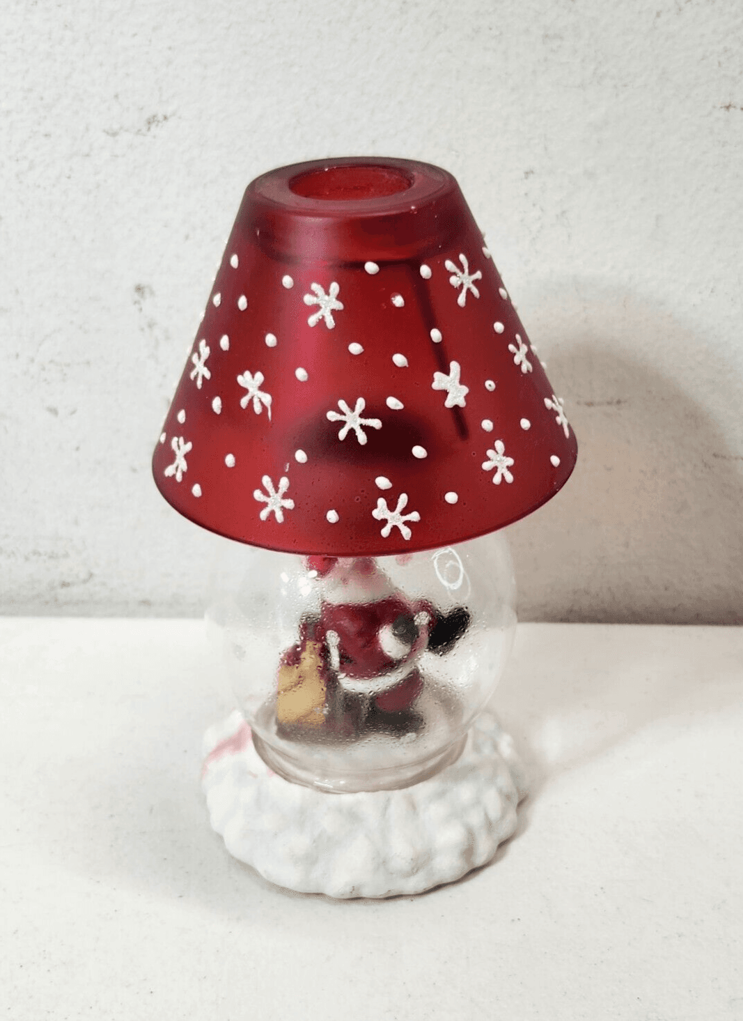 Winter Follies Santa Globe Candle Holder Lamp Holiday Xmas Home Decor - Thumbnail 12