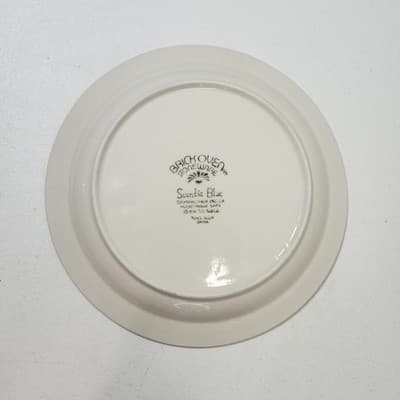 2 BRICK OVEN Stoneware Scandia Blue Tung Guan 10.25" Dinner Plates - Thumbnail 5