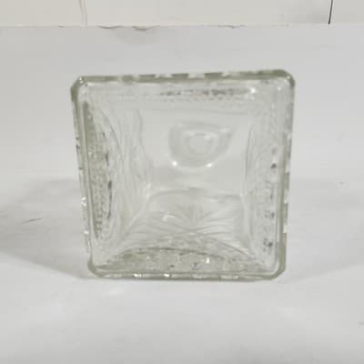 Whiskey Liquor Decanter Italian Cut Crystal W/Stopper Starburst Italy Vintage - Thumbnail 7