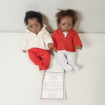 2 Vintage Artist Ashton Drake Gallery Vinyl Dolls Tiny Miracle Bundle Lot Toy - Thumbnail 2