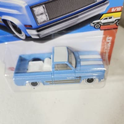 2025 Hot Wheels '83 Chevy Silverado HW Hot Trucks Blue 1/64 Pickup Truck Toy NEW - Thumbnail 3