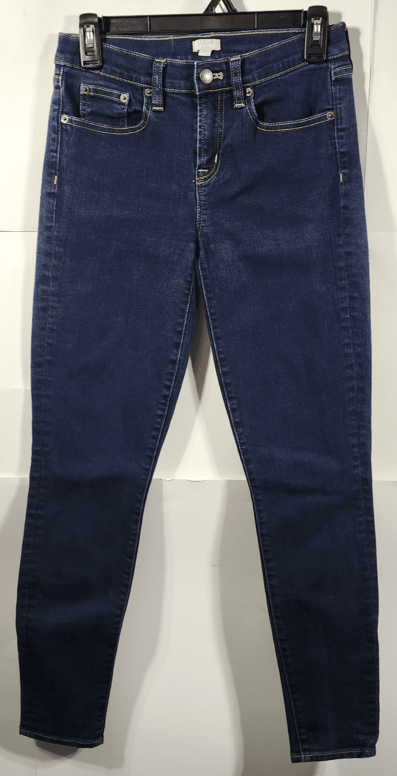 J.Crew Women's 26 Jeans Slim Straight Fit Blue Medium Wash Denim - Thumbnail 5