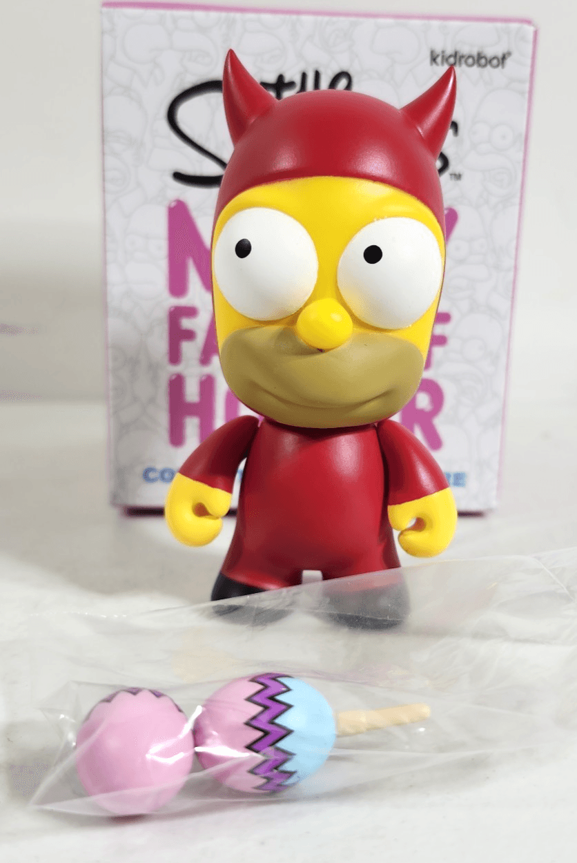 Kidrobot The Simpsons Many Faces of Homer Devil Homer 3" Vinyl Figure New - Thumbnail 2