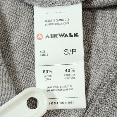 Airwalk Hoodie Mens Size Small Gray Long Sleeve Graphic Hooded Sweatshirt NEW - Thumbnail 9