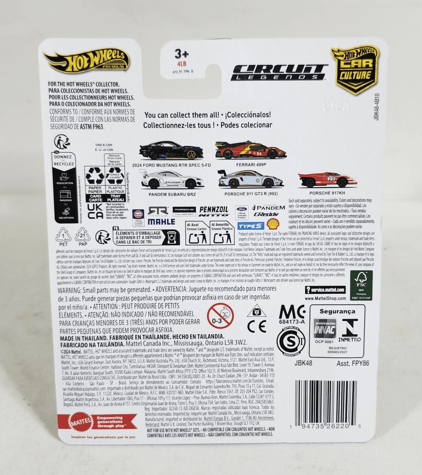 Hot Wheels Circuit Legends 2024 Ford Mustang RTR Spec 5-FD Car 1/64 Toy NEW - Thumbnail 5