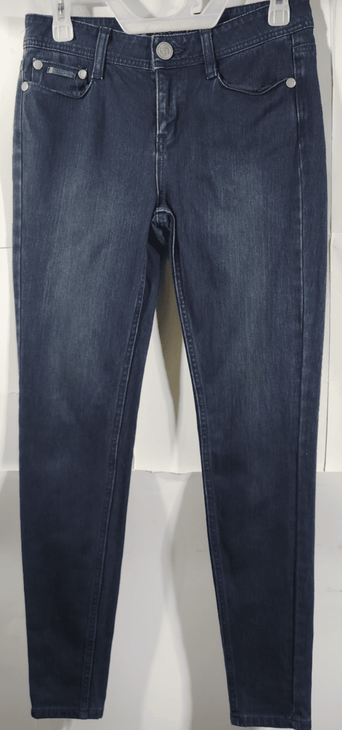 California Born Women's 4 Jeans Mid Rise Skinny Ankle Blue Dark Denim Stretch - Thumbnail 5
