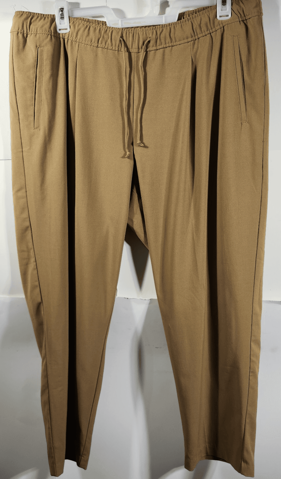 Old Navy XL Billie High Rise Straight Trouser Brown/Tan Pull On Comfy Travel - Thumbnail 5