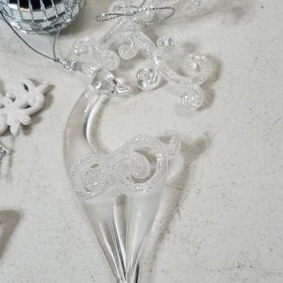 2 Reindeer Deer Christmas Ornaments & Mirror Ball Holiday Decor - Thumbnail 4