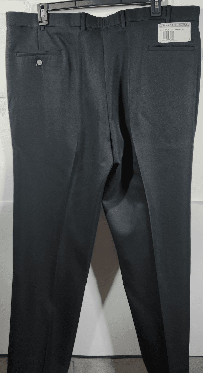 Levis Action Slacks Men's 44x34 Black Dress Pants Vintage Trousers NEW - Thumbnail 4