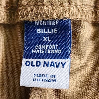 Old Navy XL Billie High Rise Straight Trouser Brown/Tan Pull On Comfy Travel - Thumbnail 7