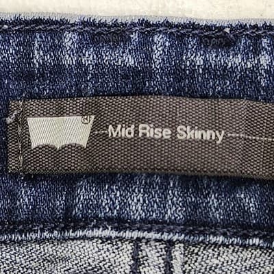 Levis Jeans Women's 6 Medium Wash Blue Mid Rise Skinny Stretch Denim Pants - Thumbnail 7