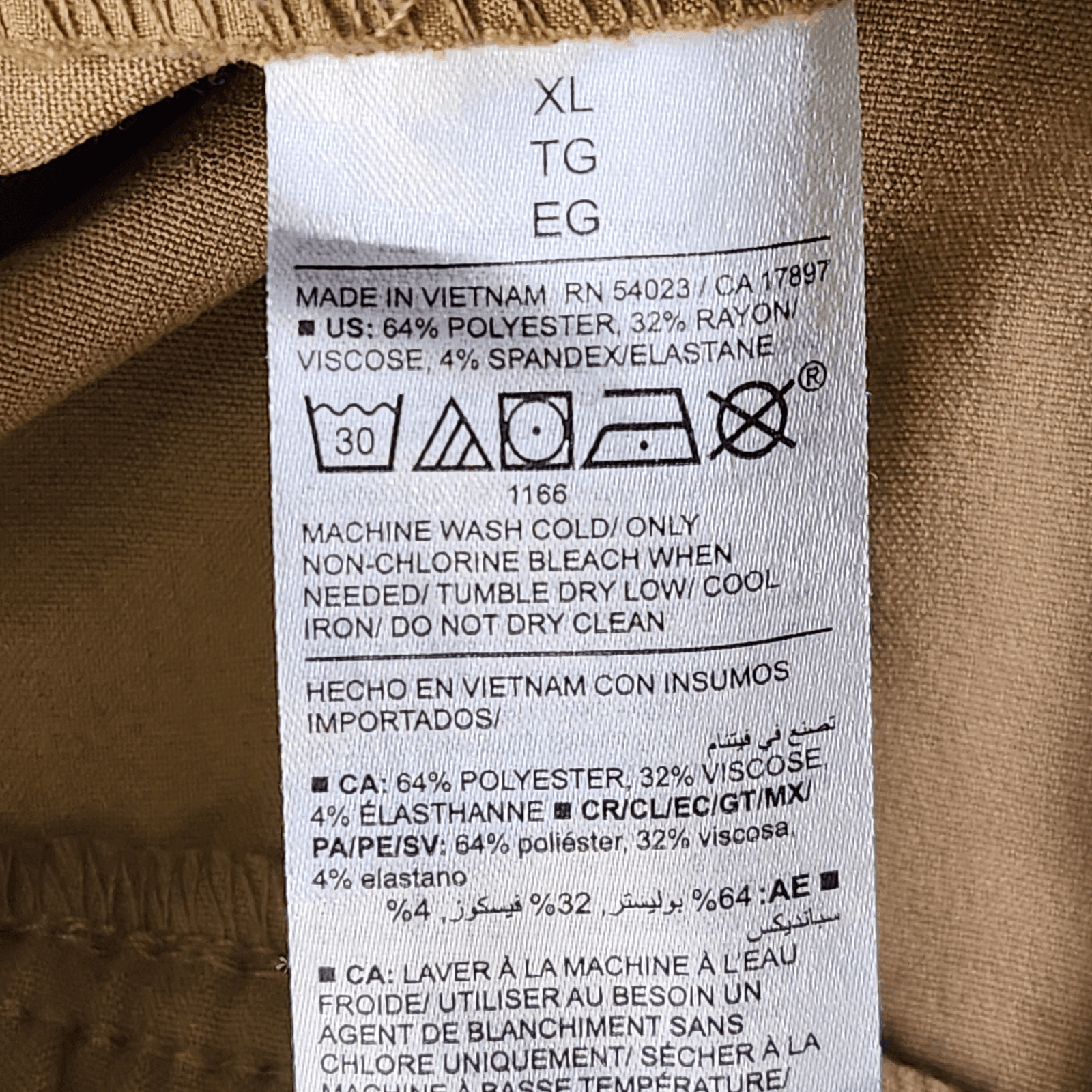 Old Navy XL Billie High Rise Straight Trouser Brown/Tan Pull On Comfy Travel - Thumbnail 8