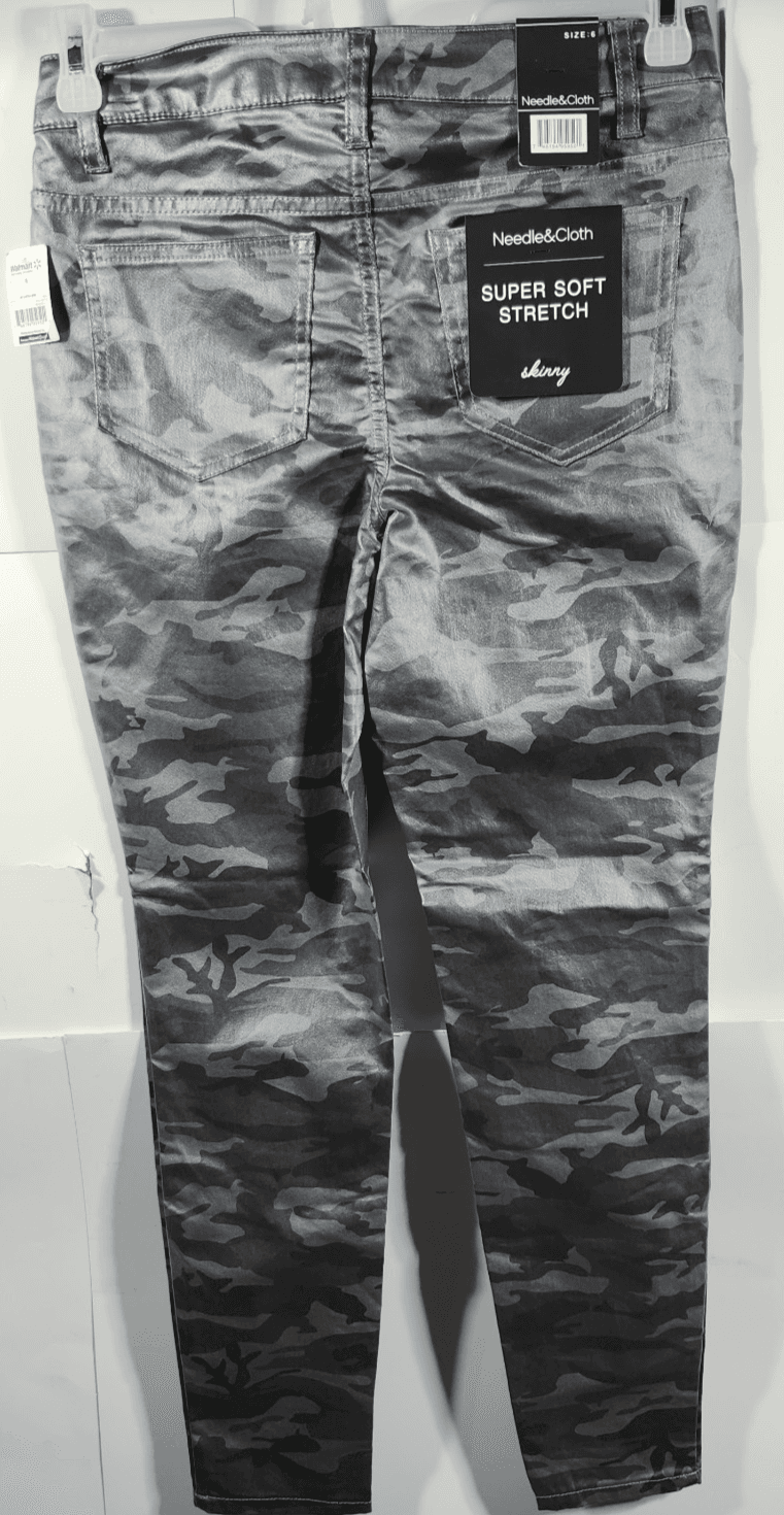 Needle And Cloth Skinny Ankle Pants Women's Size 6 Gray Camo NEW - Thumbnail 4